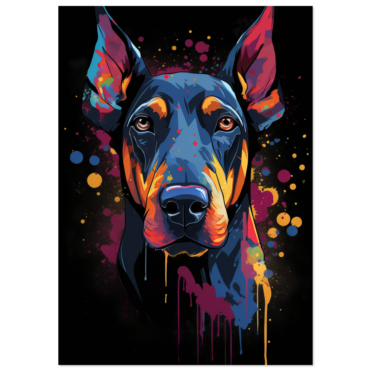 Dog Doberman Pop Art (DOG58)