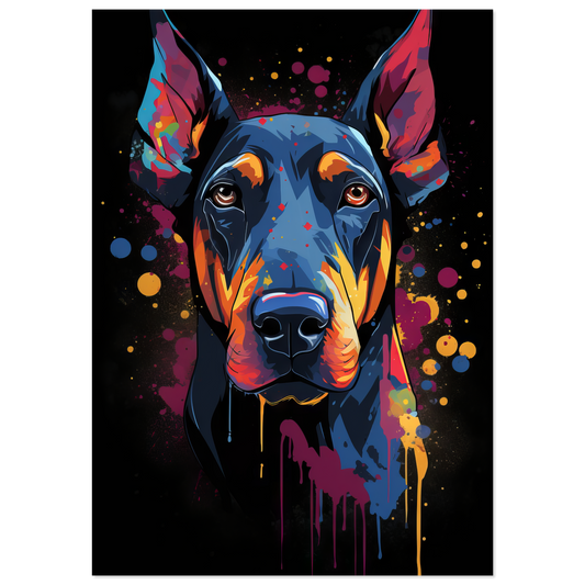 Dog Doberman Pop Art (DOG58)