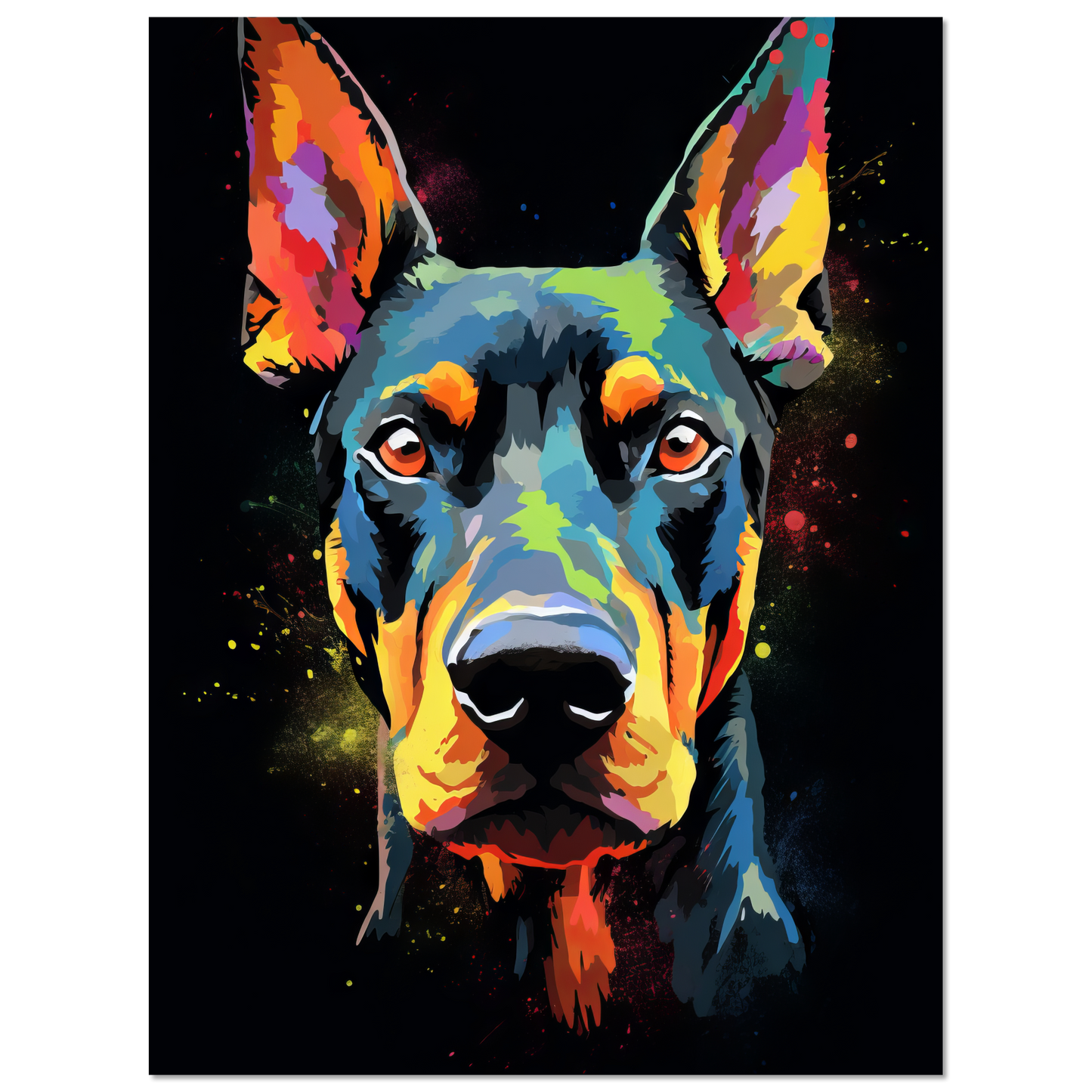 Dog Doberman Pop Art (DOG59)