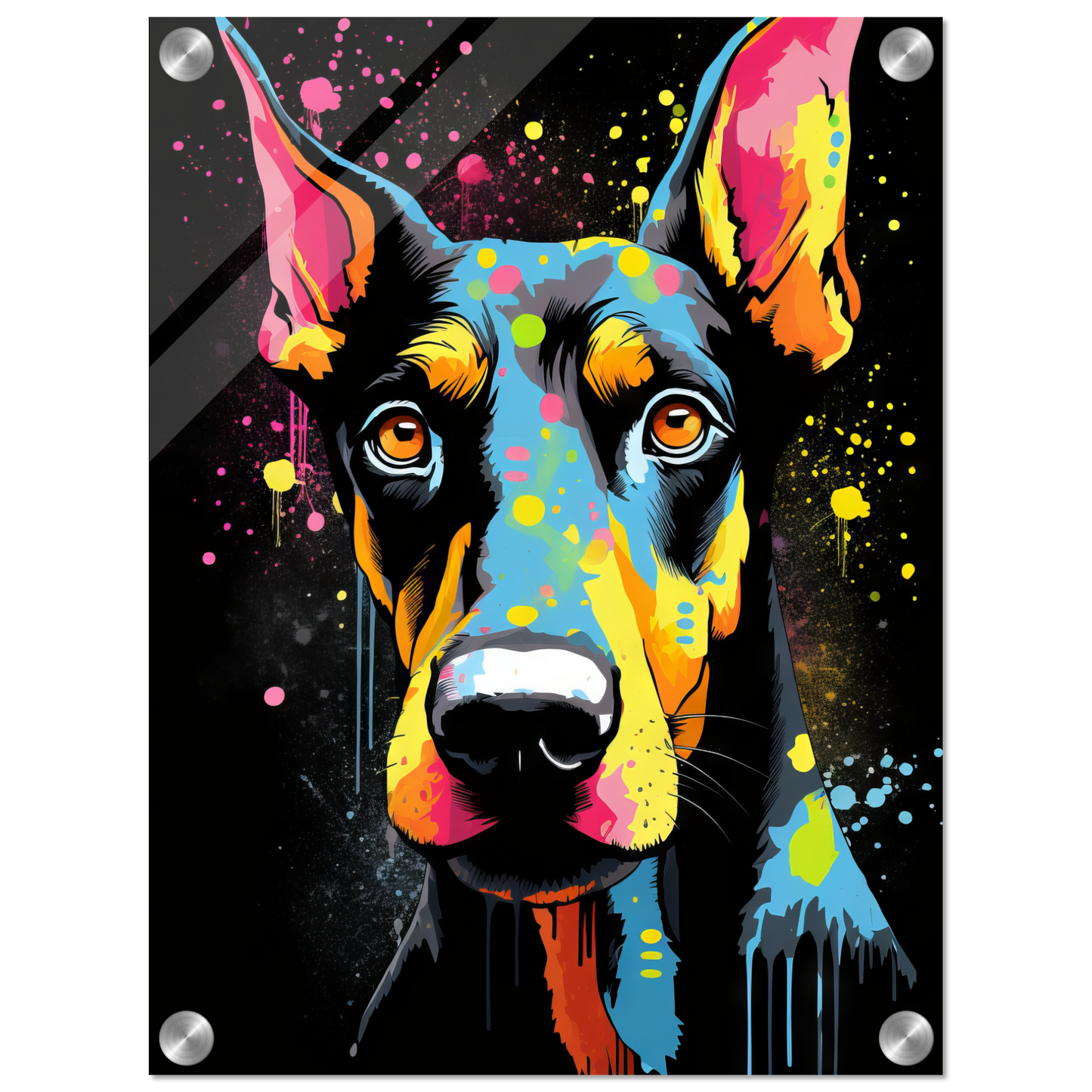 Dog Doberman Pop Art (DOG60)