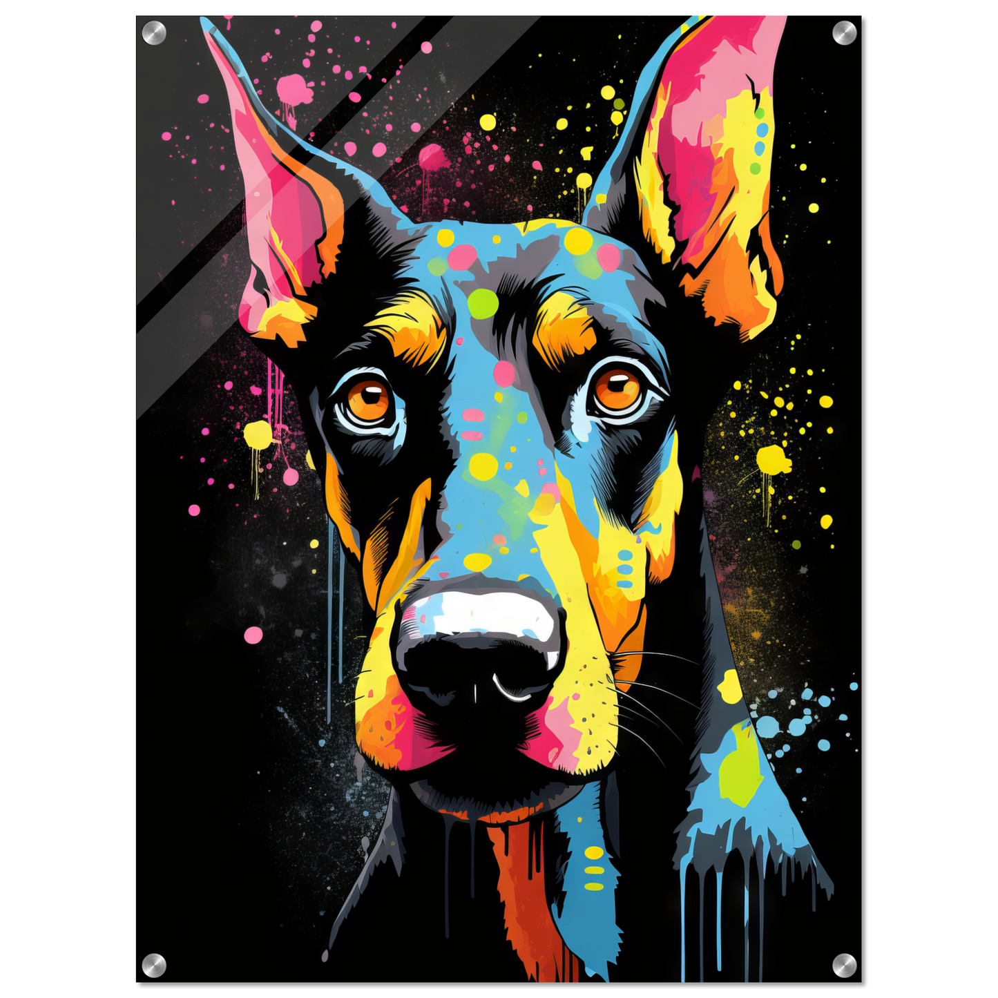 Dog Doberman Pop Art (DOG60)