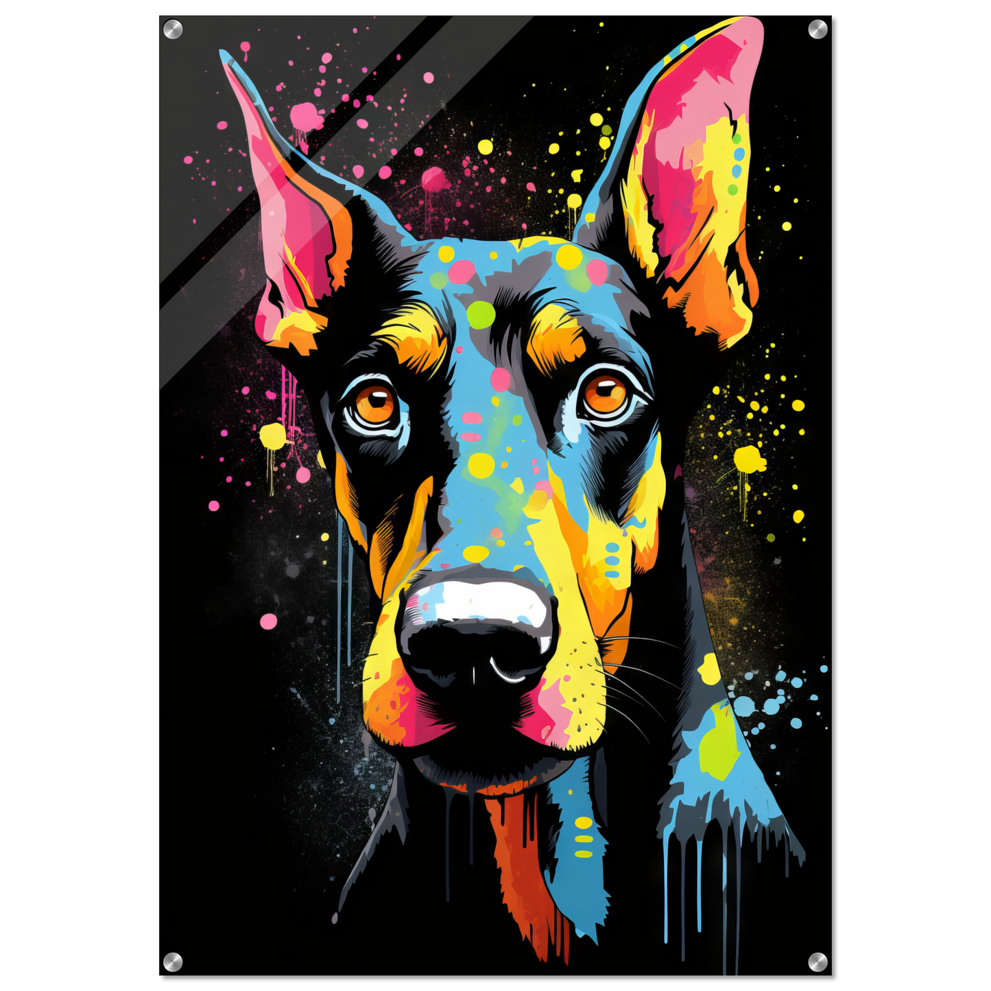 Dog Doberman Pop Art (DOG60)
