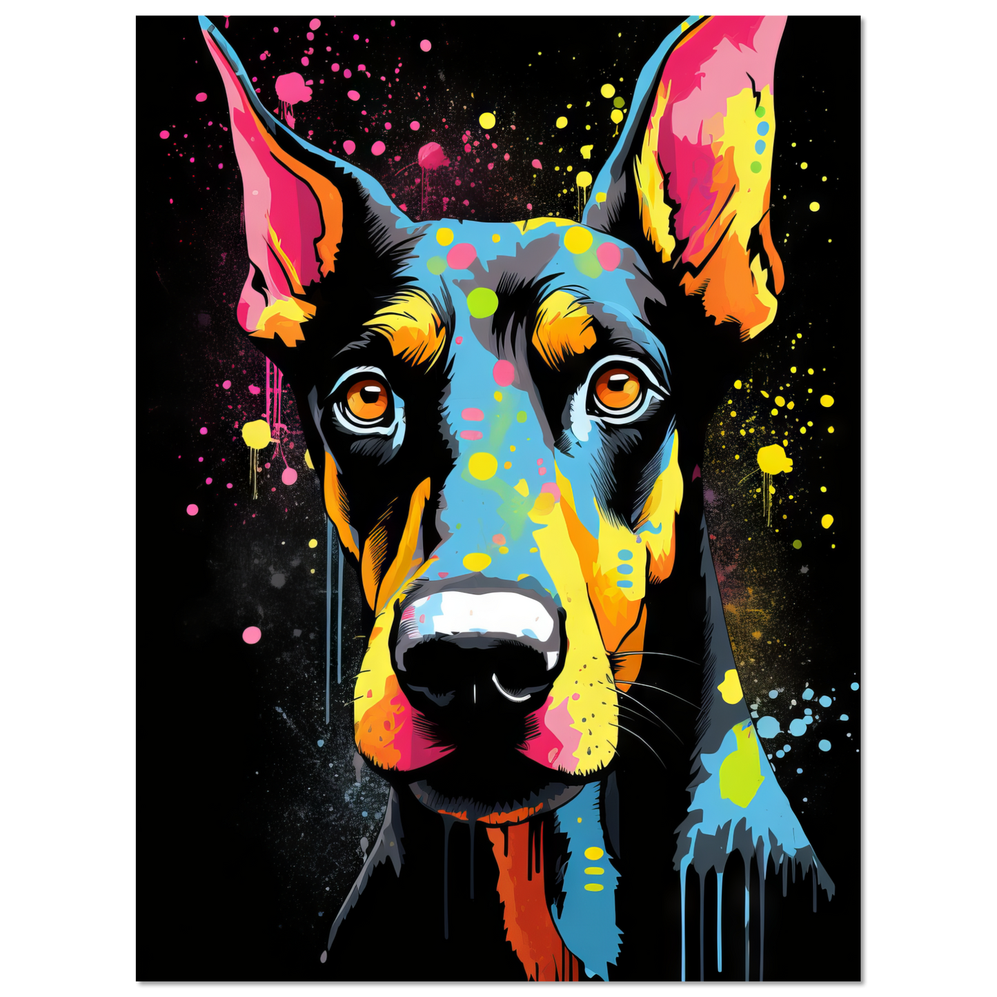 Dog Doberman Pop Art (DOG60)