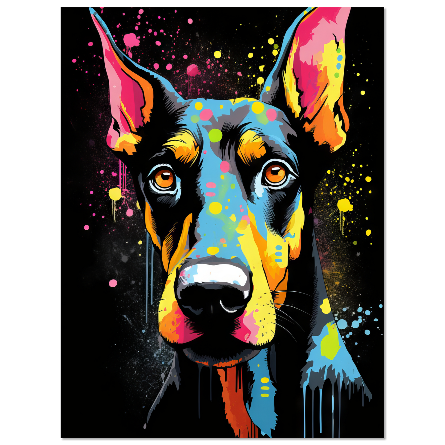 Dog Doberman Pop Art (DOG60)