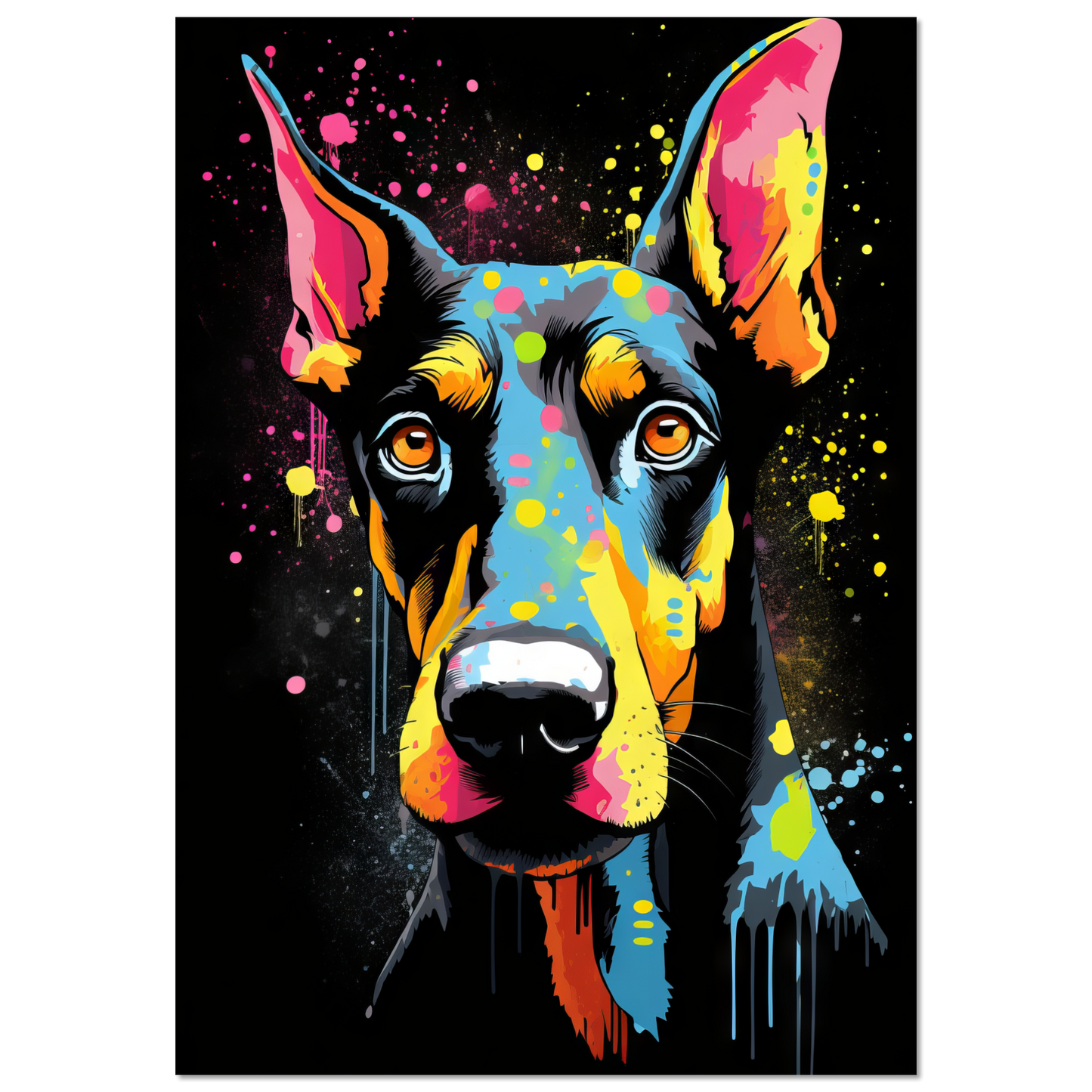 Dog Doberman Pop Art (DOG60)