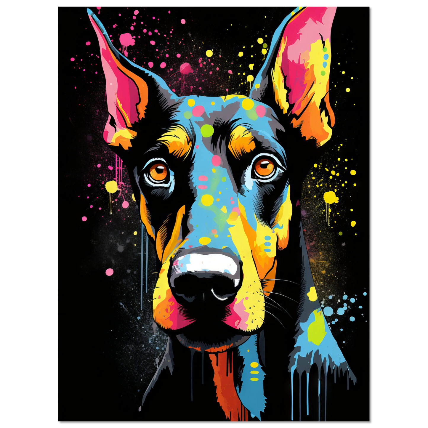 Dog Doberman Pop Art (DOG60)