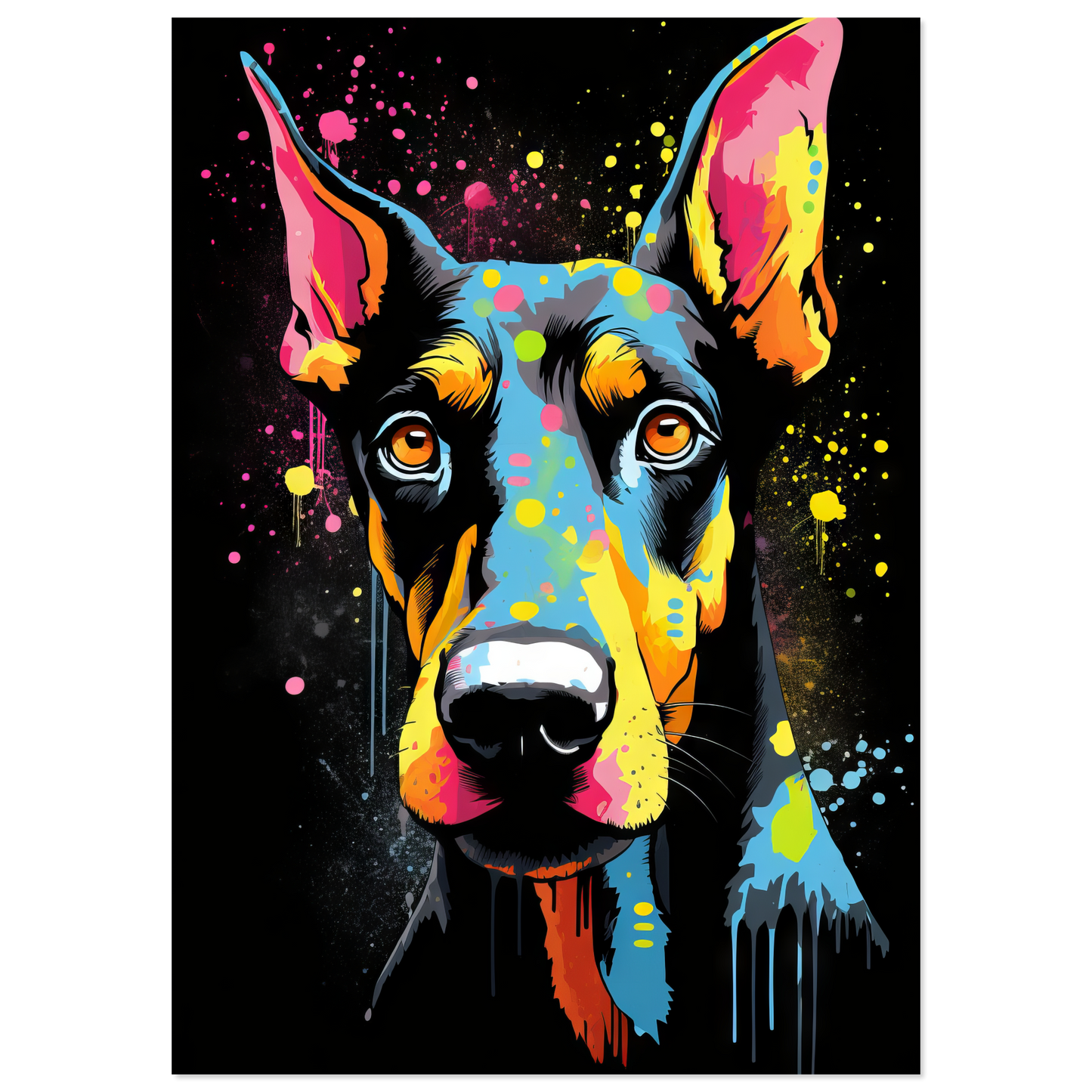Dog Doberman Pop Art (DOG60)