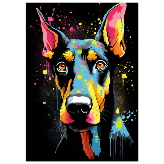 Dog Doberman Pop Art (DOG60)