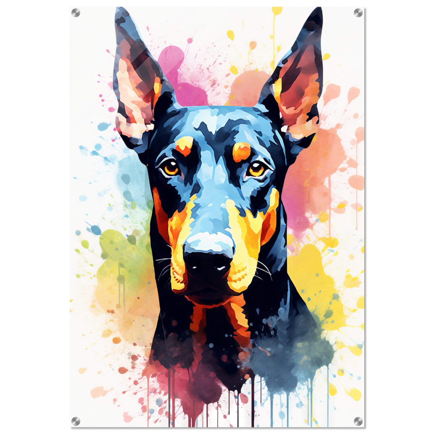 Dog Doberman Pop Art (DOG61)