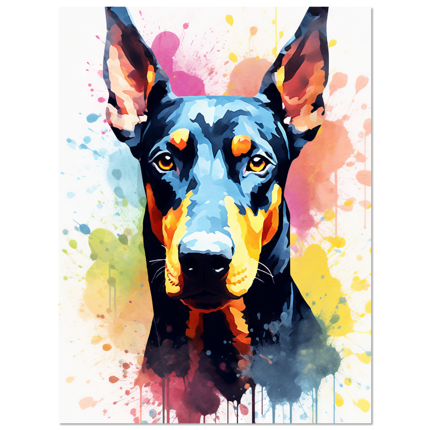 Dog Doberman Pop Art (DOG61)