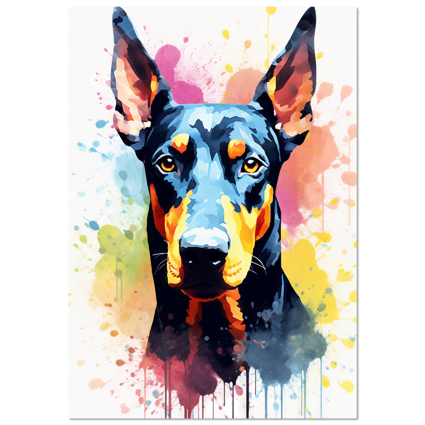 Dog Doberman Pop Art (DOG61)