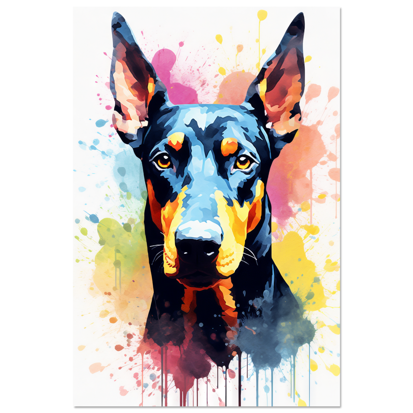 Dog Doberman Pop Art (DOG61)