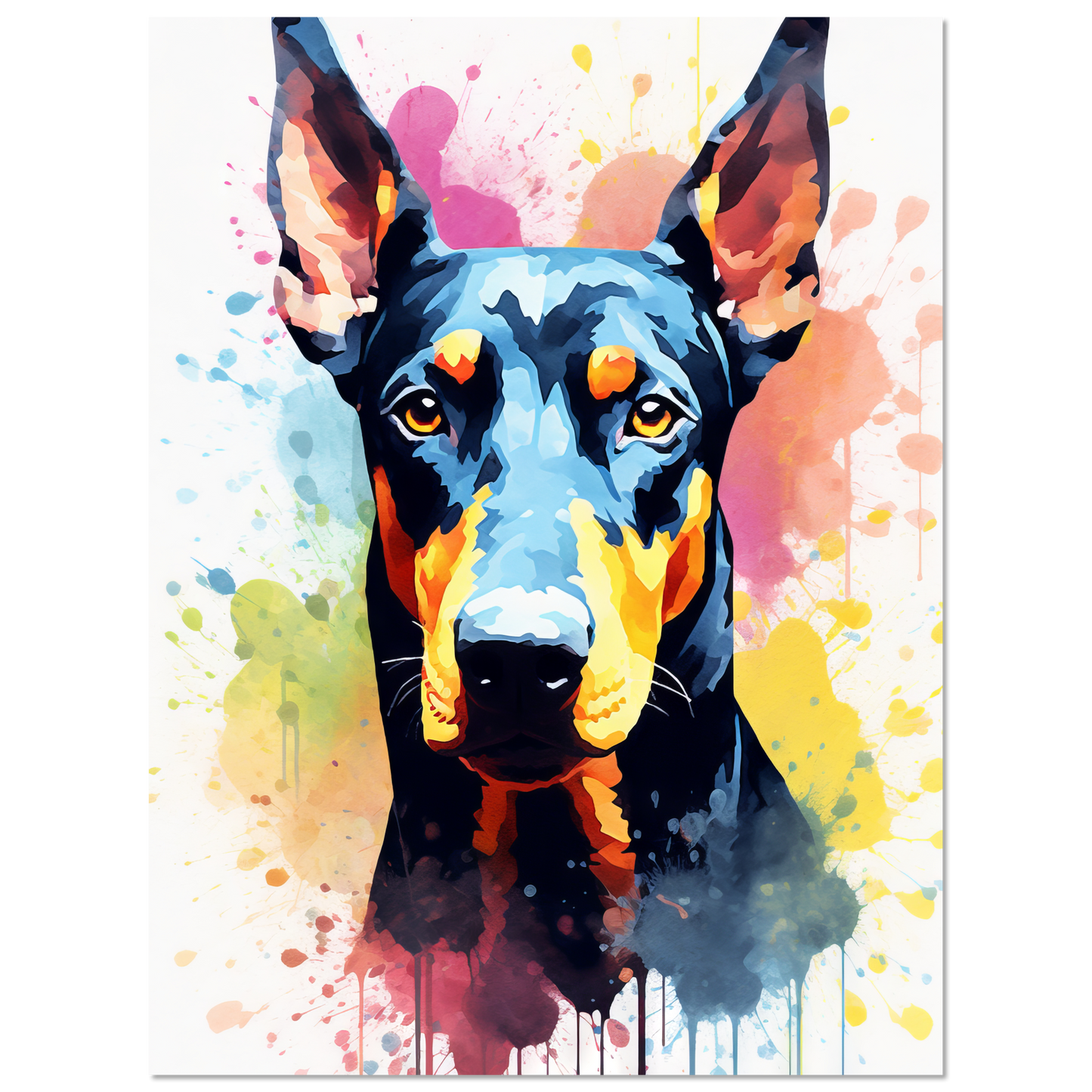 Dog Doberman Pop Art (DOG61)
