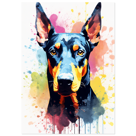 Dog Doberman Pop Art (DOG61)