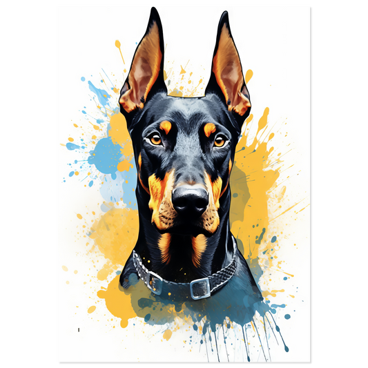 Dog Doberman Pop Art (DOG62)