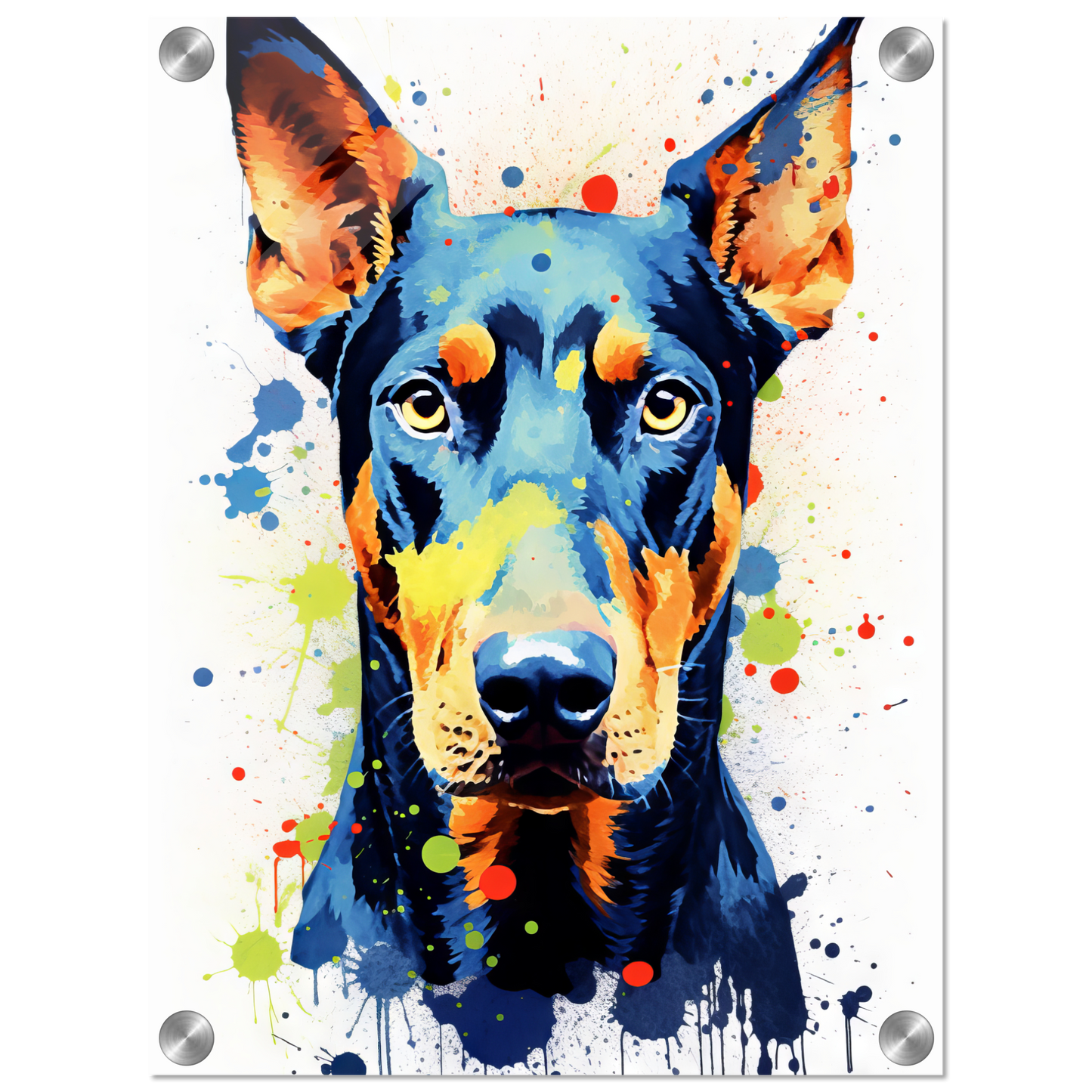Dog Doberman Pop Art (DOG63)