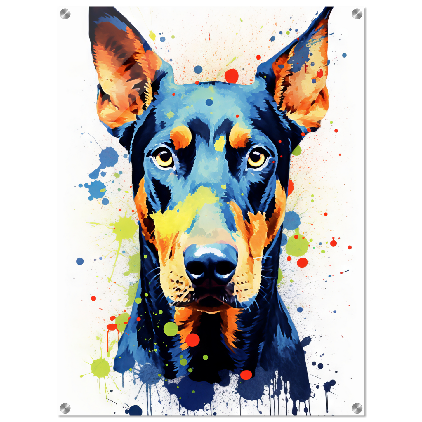 Dog Doberman Pop Art (DOG63)