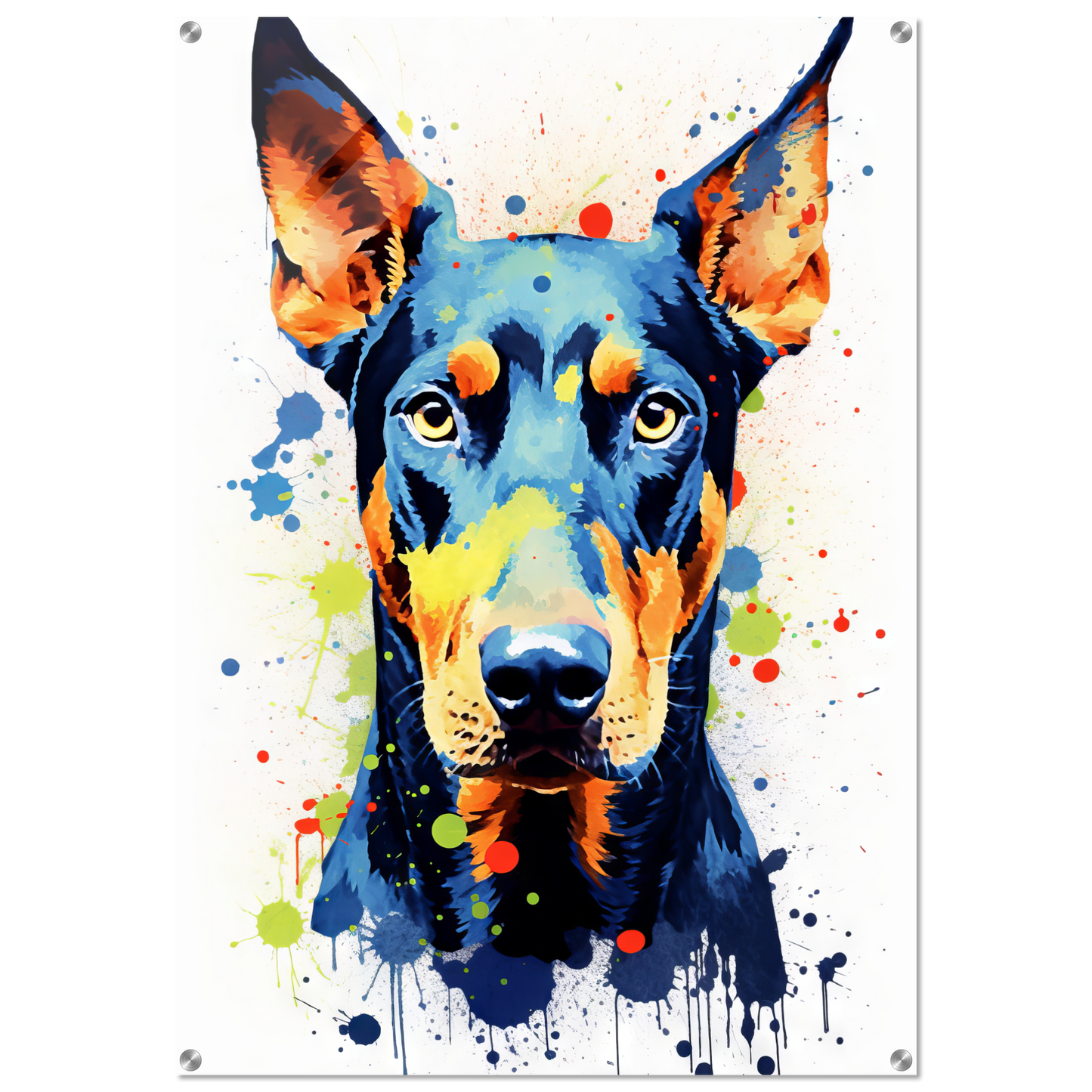 Dog Doberman Pop Art (DOG63)