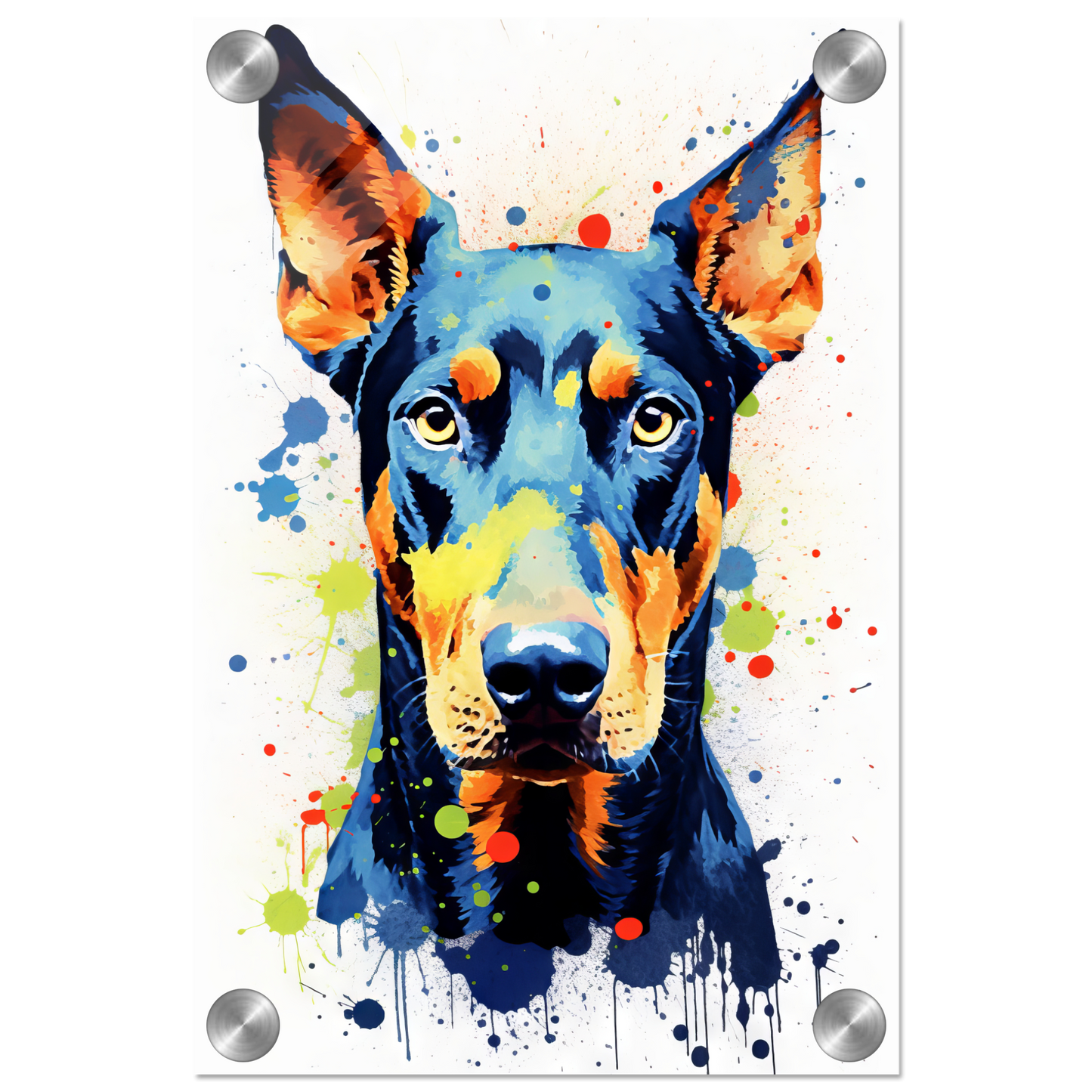 Dog Doberman Pop Art (DOG63)