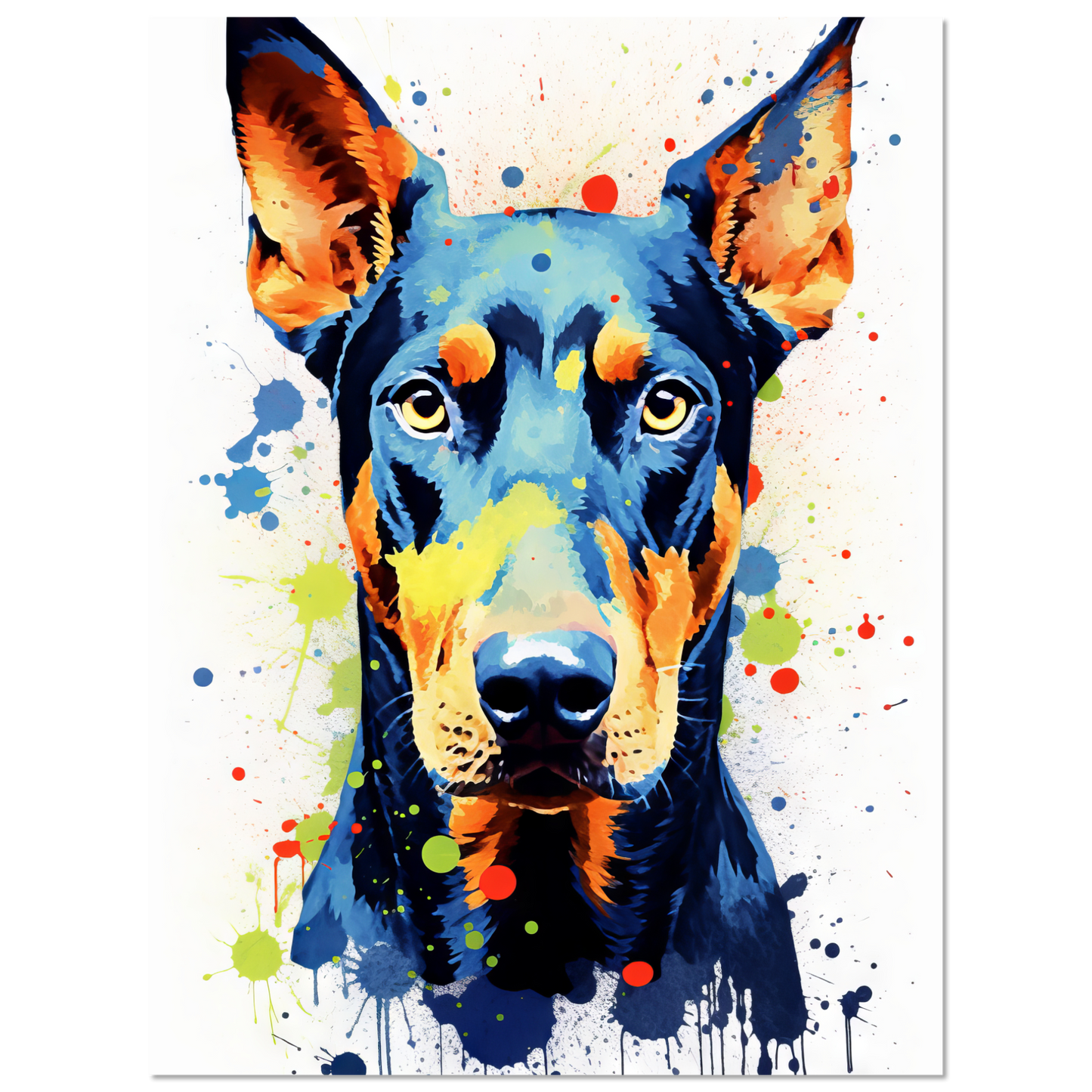 Dog Doberman Pop Art (DOG63)
