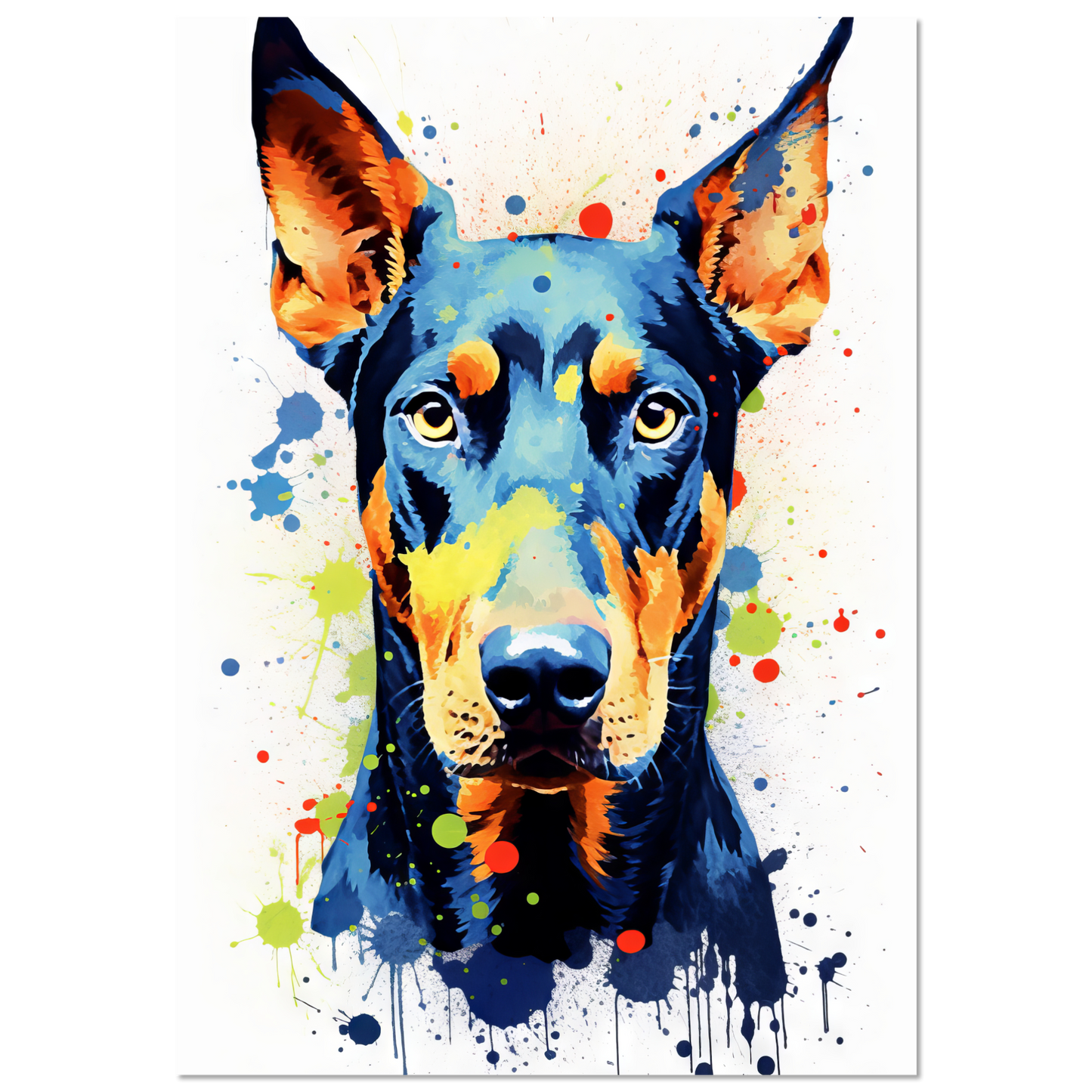 Dog Doberman Pop Art (DOG63)