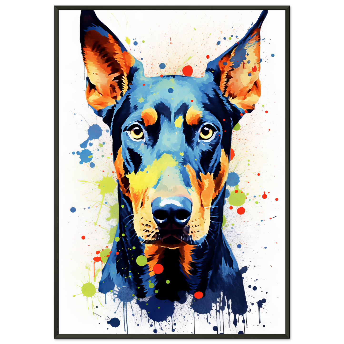 Dog Doberman Pop Art (DOG63)