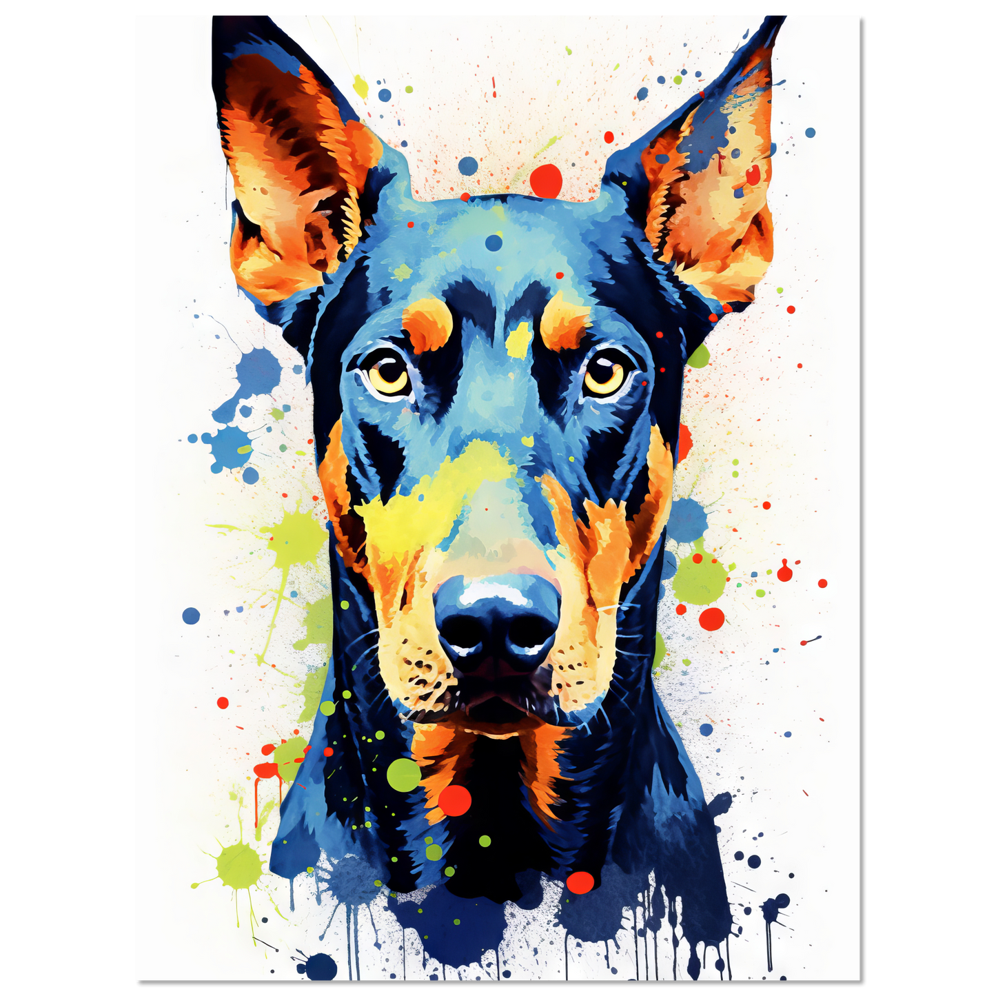 Dog Doberman Pop Art (DOG63)