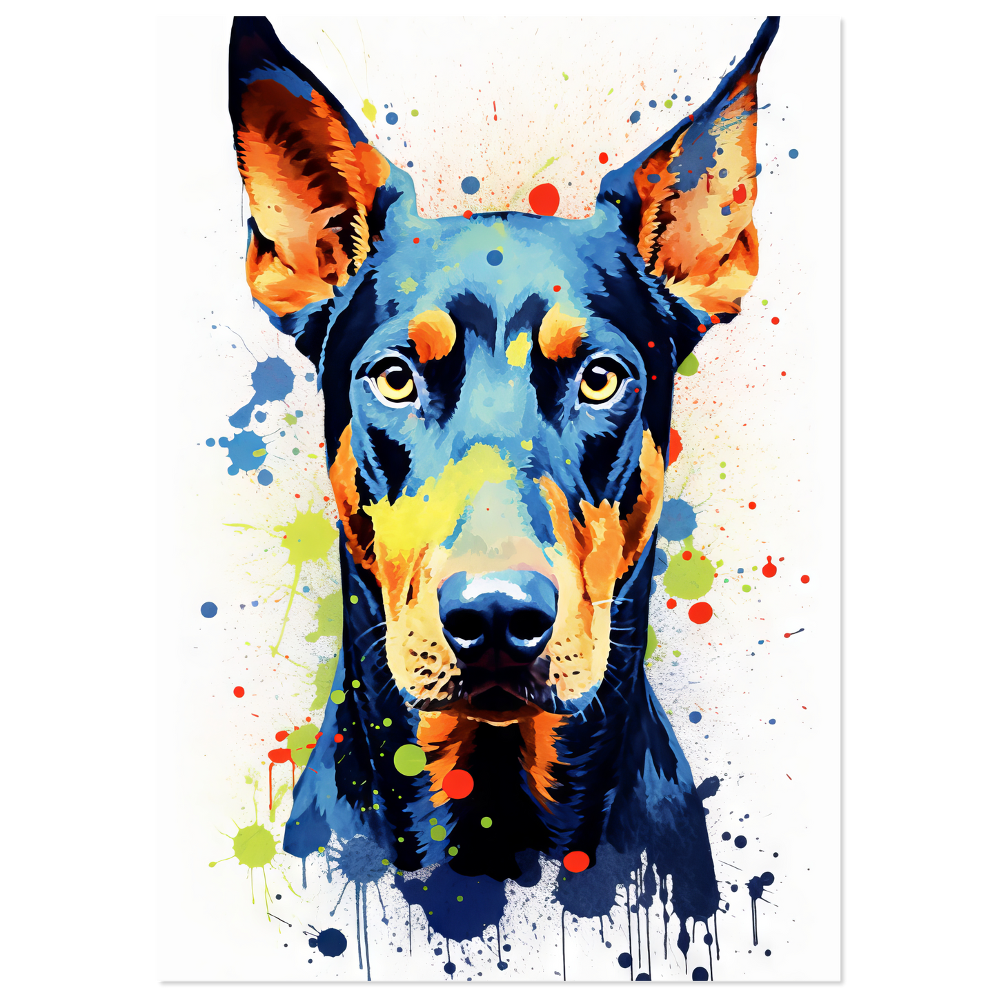 Dog Doberman Pop Art (DOG63)