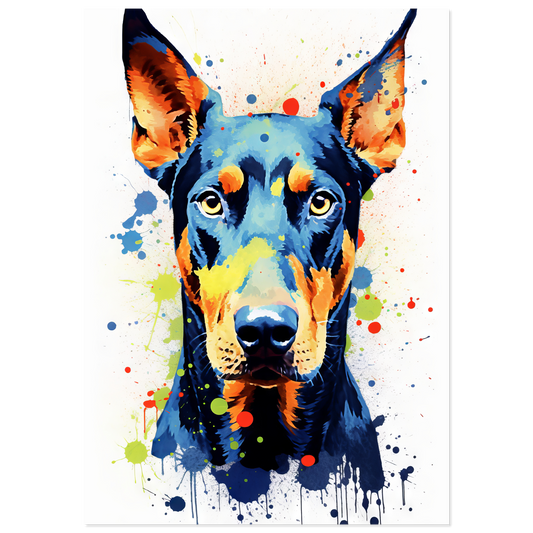 Dog Doberman Pop Art (DOG63)
