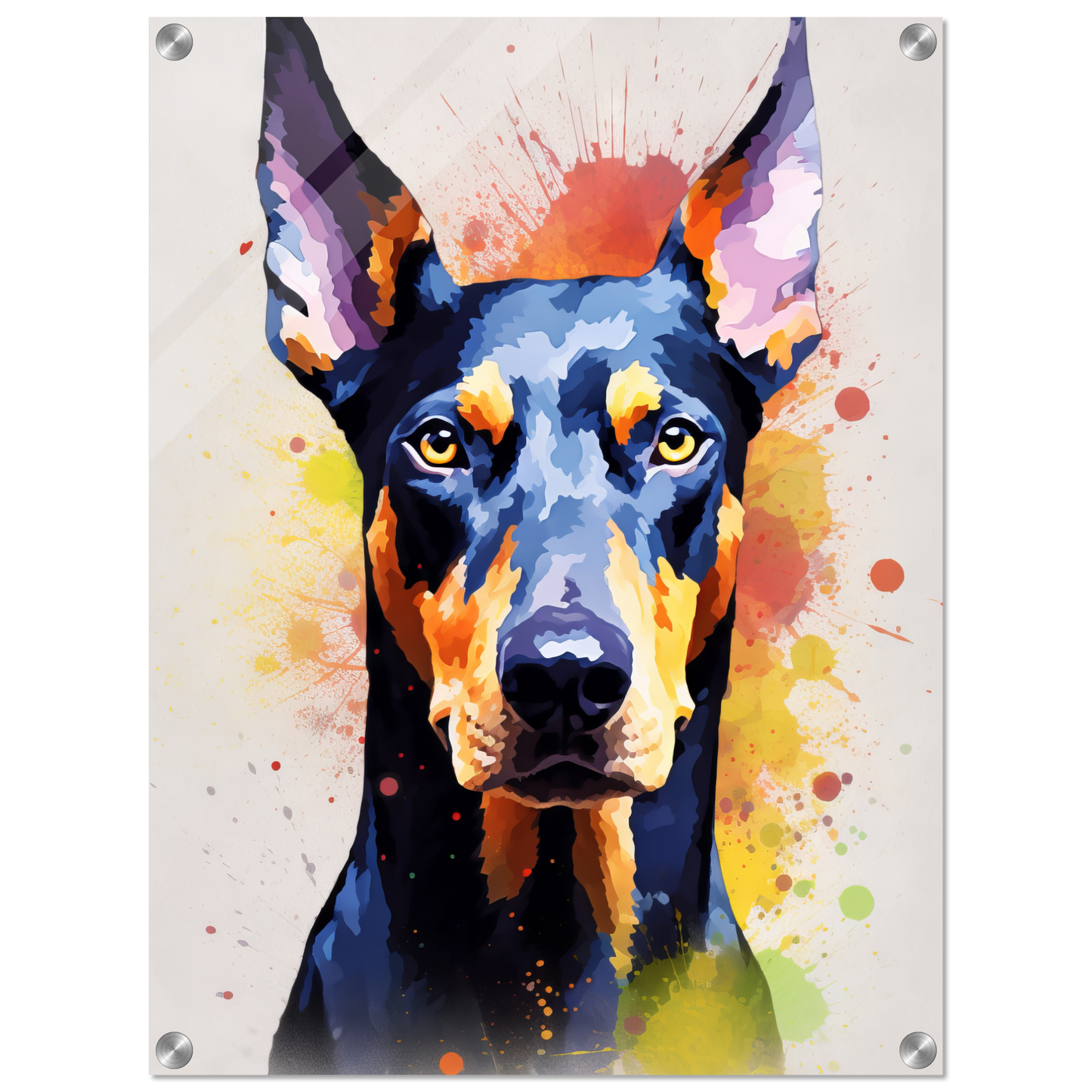 Dog Doberman Pop Art (DOG64)