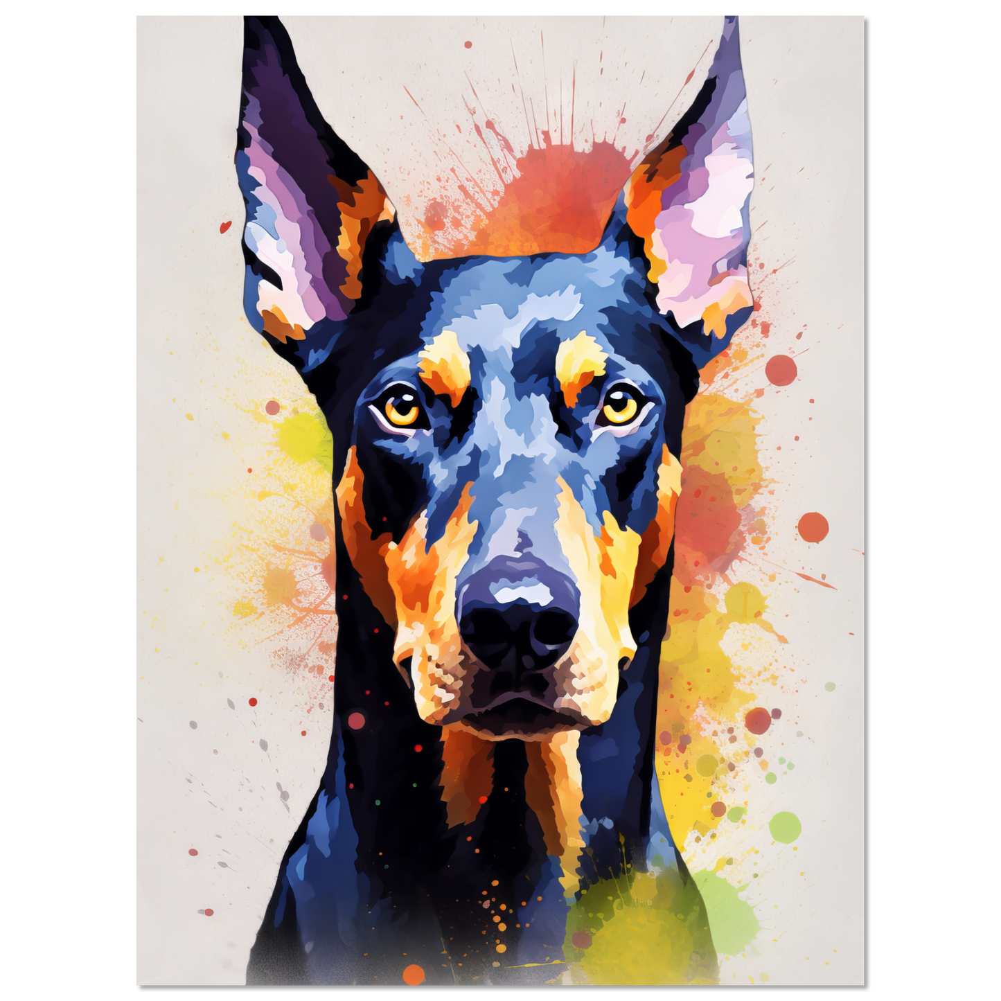 Dog Doberman Pop Art (DOG64)