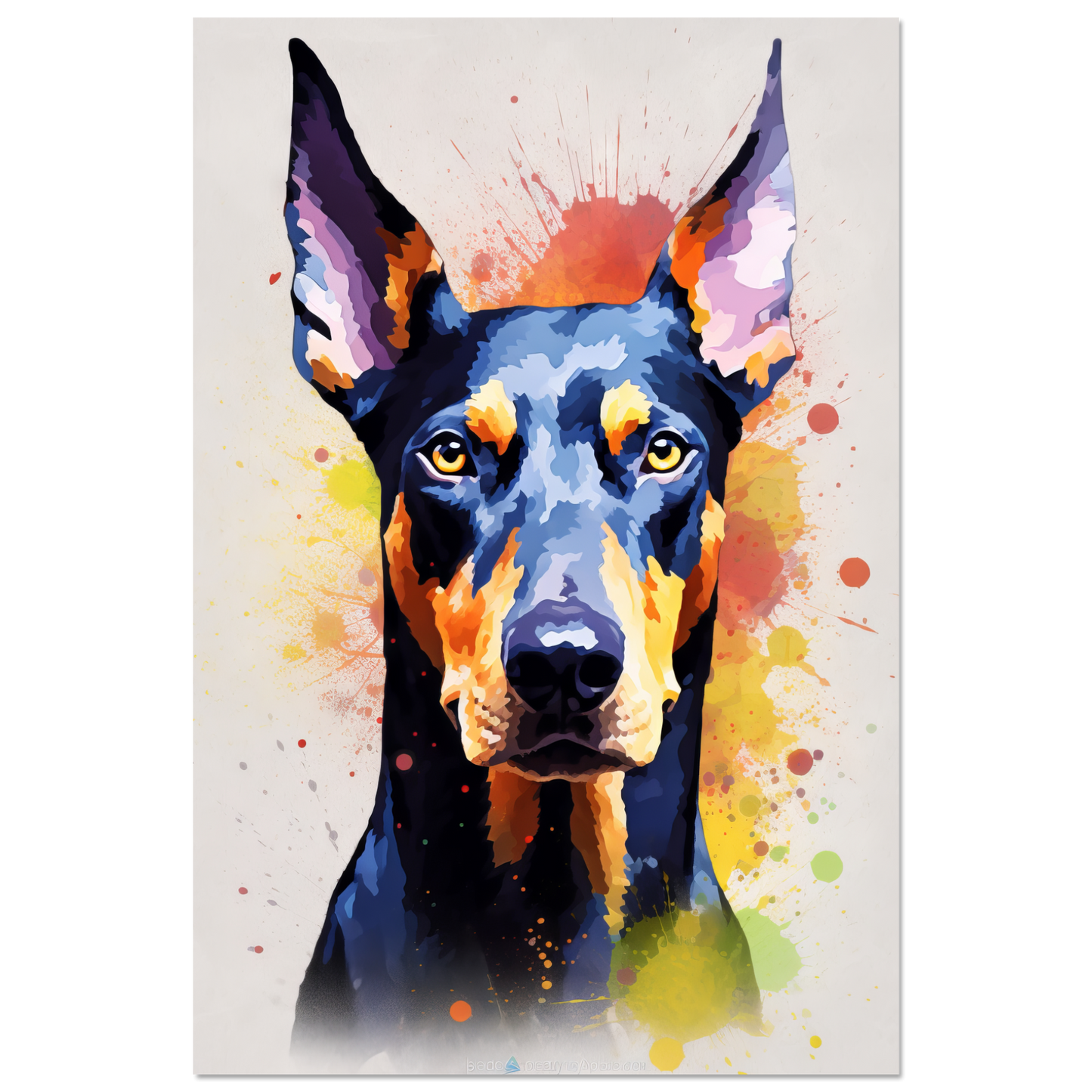 Dog Doberman Pop Art (DOG64)