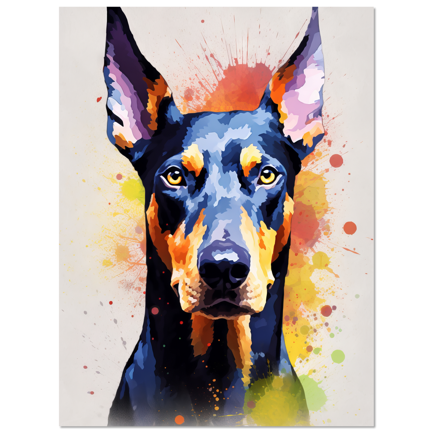 Dog Doberman Pop Art (DOG64)