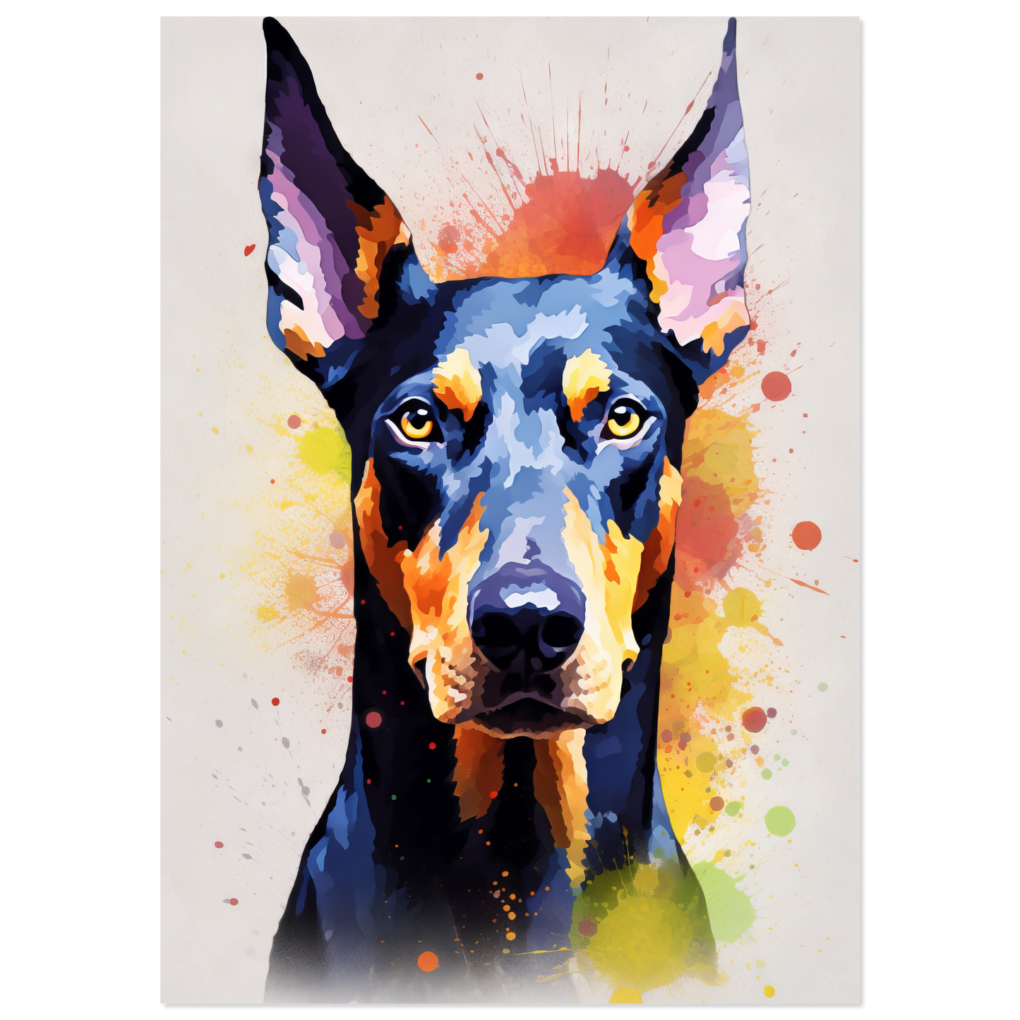 Dog Doberman Pop Art (DOG64)