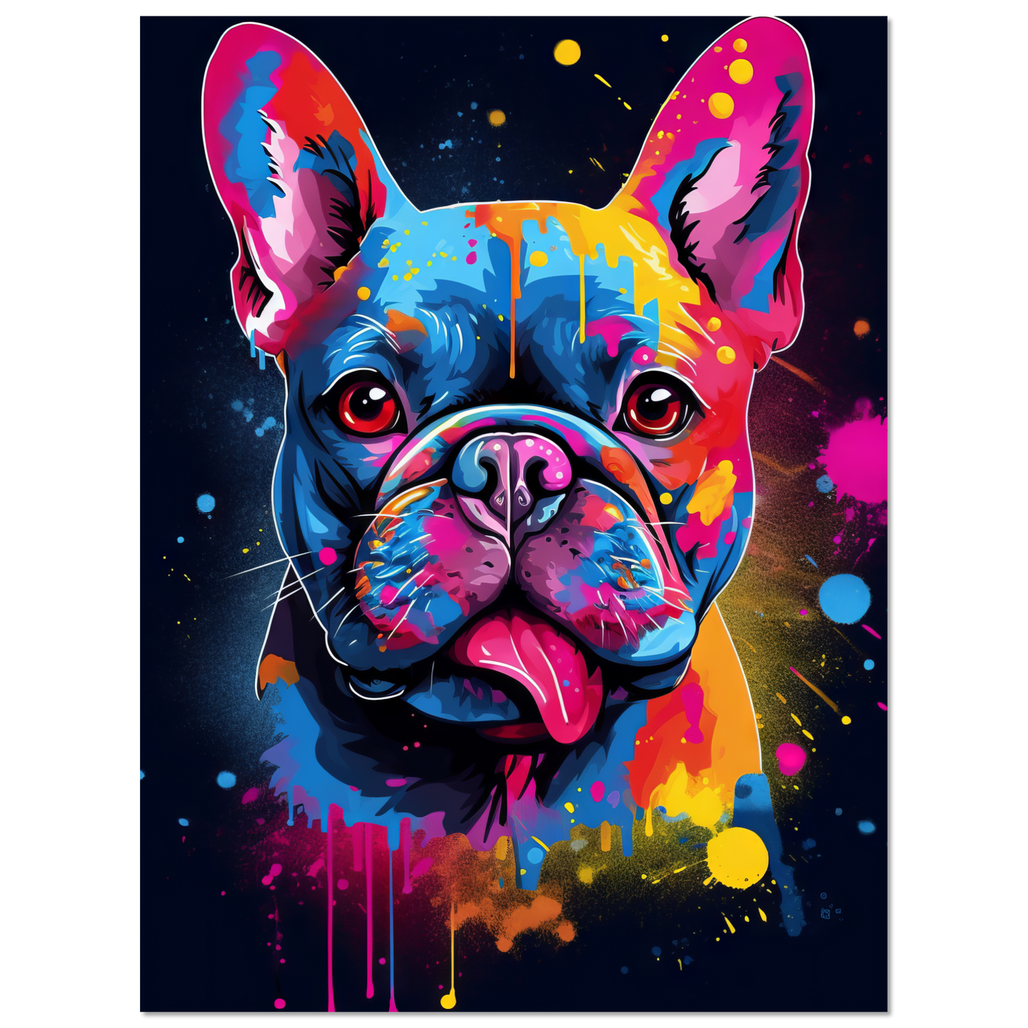 Dog French Bulldog Pop Art (DOG66)