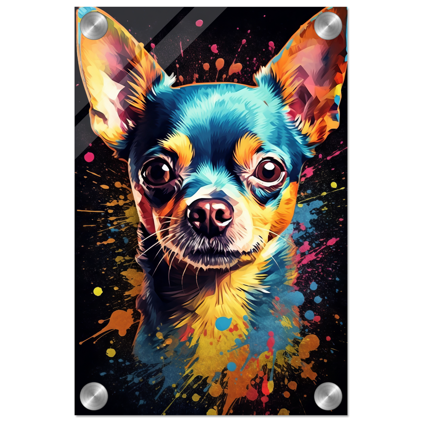 Dog Chihuahua pop art (DOG70)