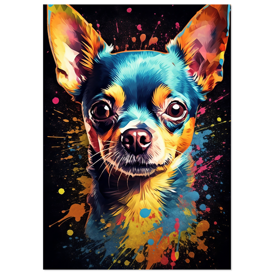 Dog Chihuahua pop art (DOG70)