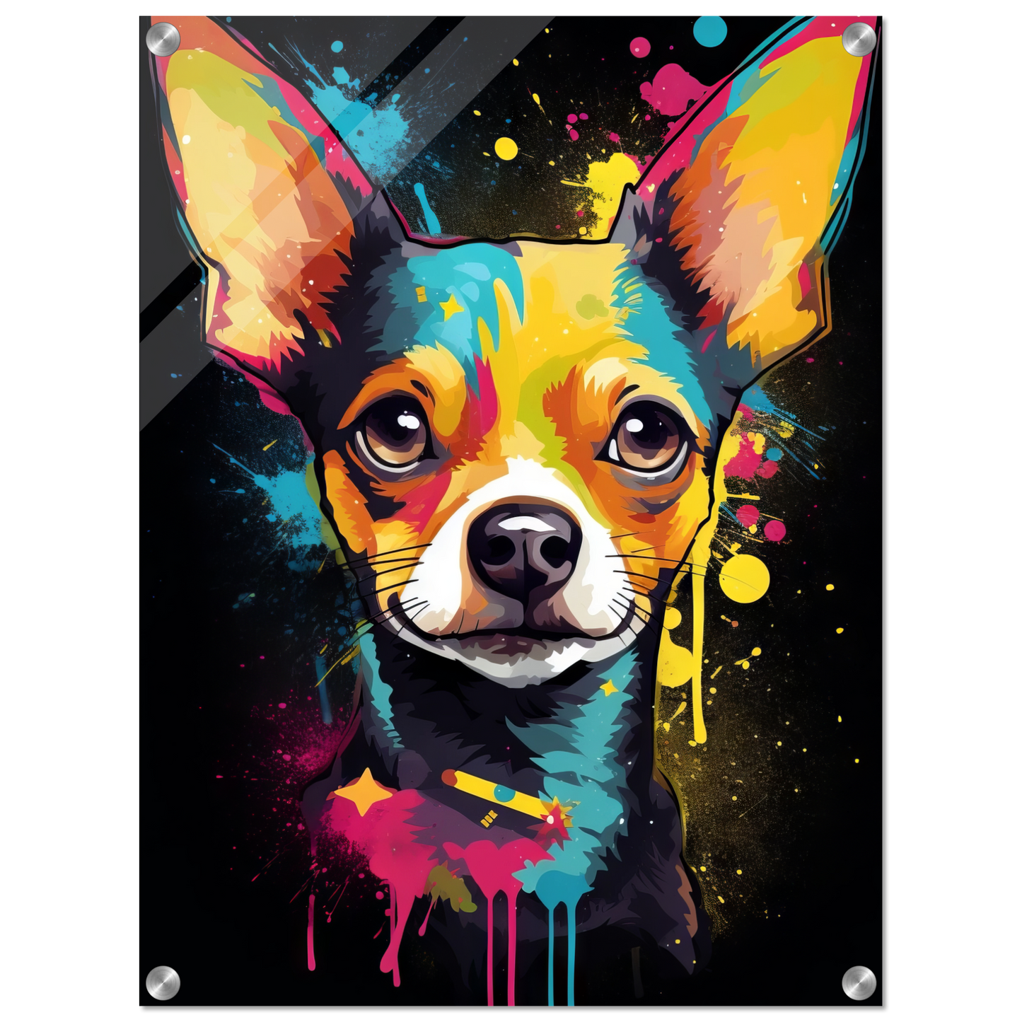 Dog Chihuahua pop art (DOG71)