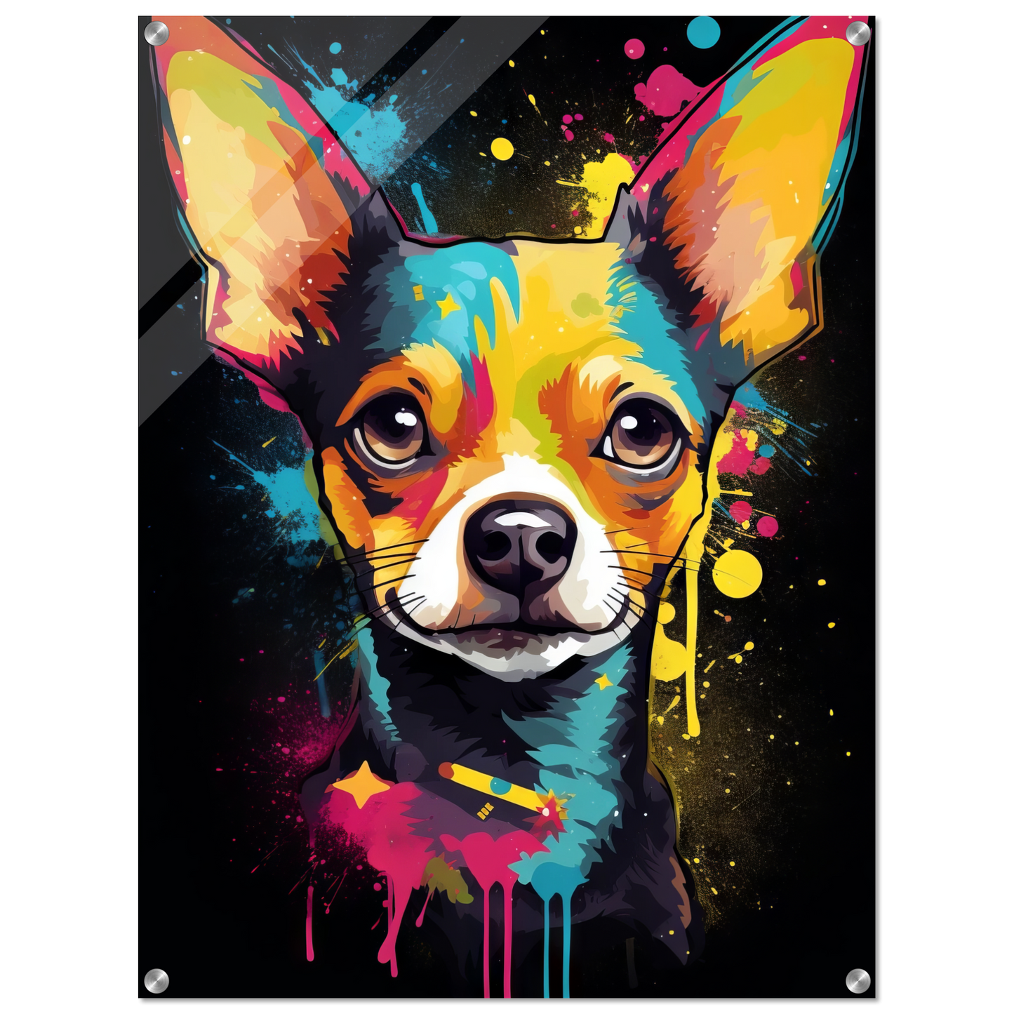 Dog Chihuahua pop art (DOG71)