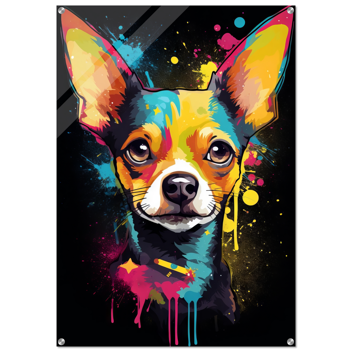 Dog Chihuahua pop art (DOG71)