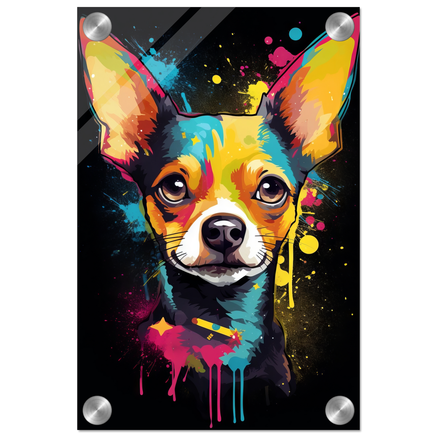 Dog Chihuahua pop art (DOG71)