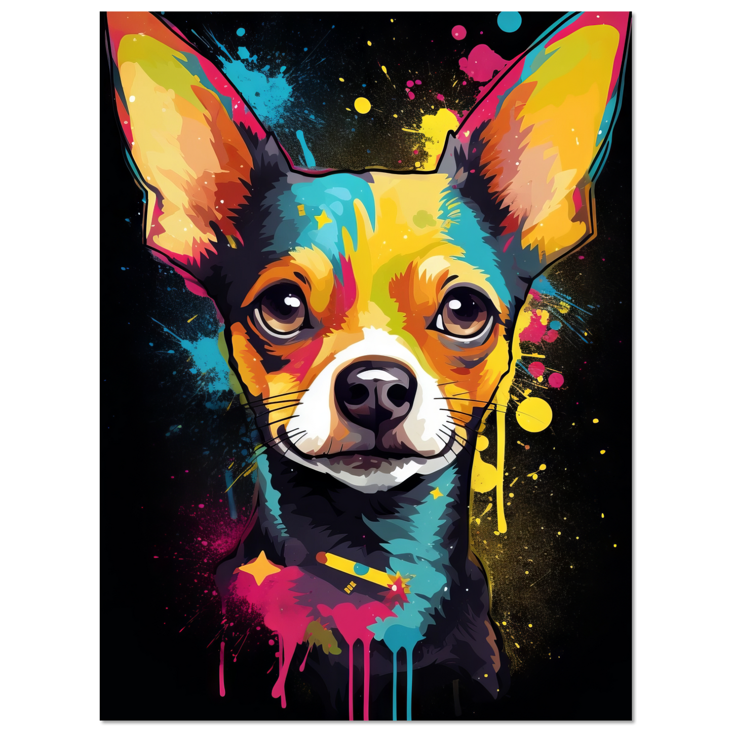 Dog Chihuahua pop art (DOG71)