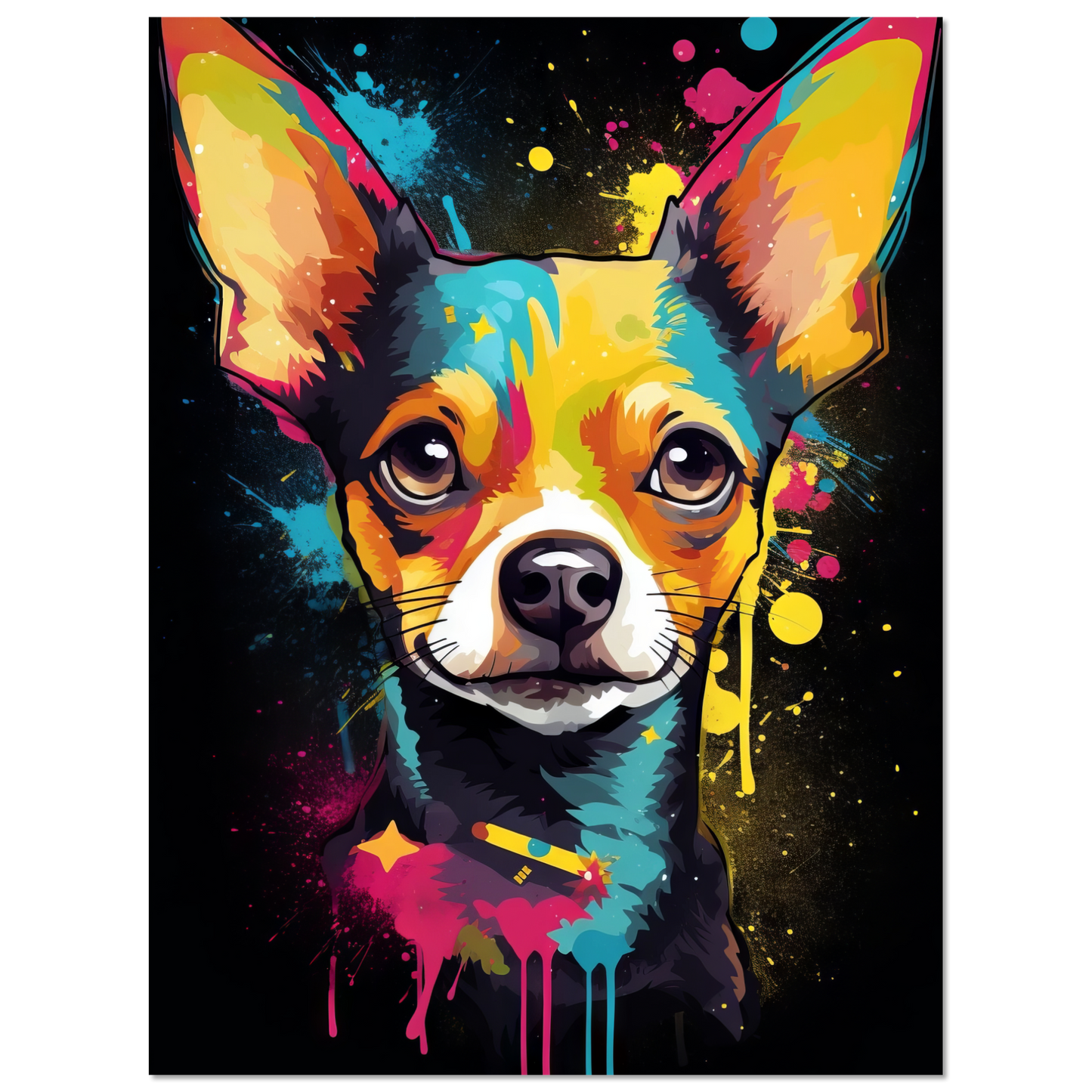 Dog Chihuahua pop art (DOG71)