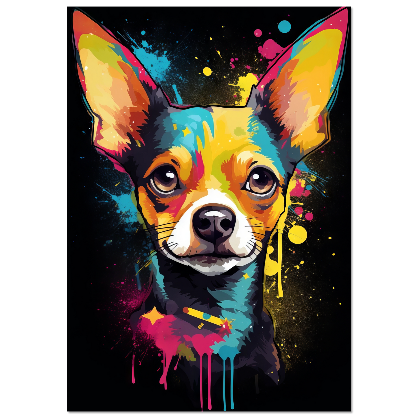 Dog Chihuahua pop art (DOG71)