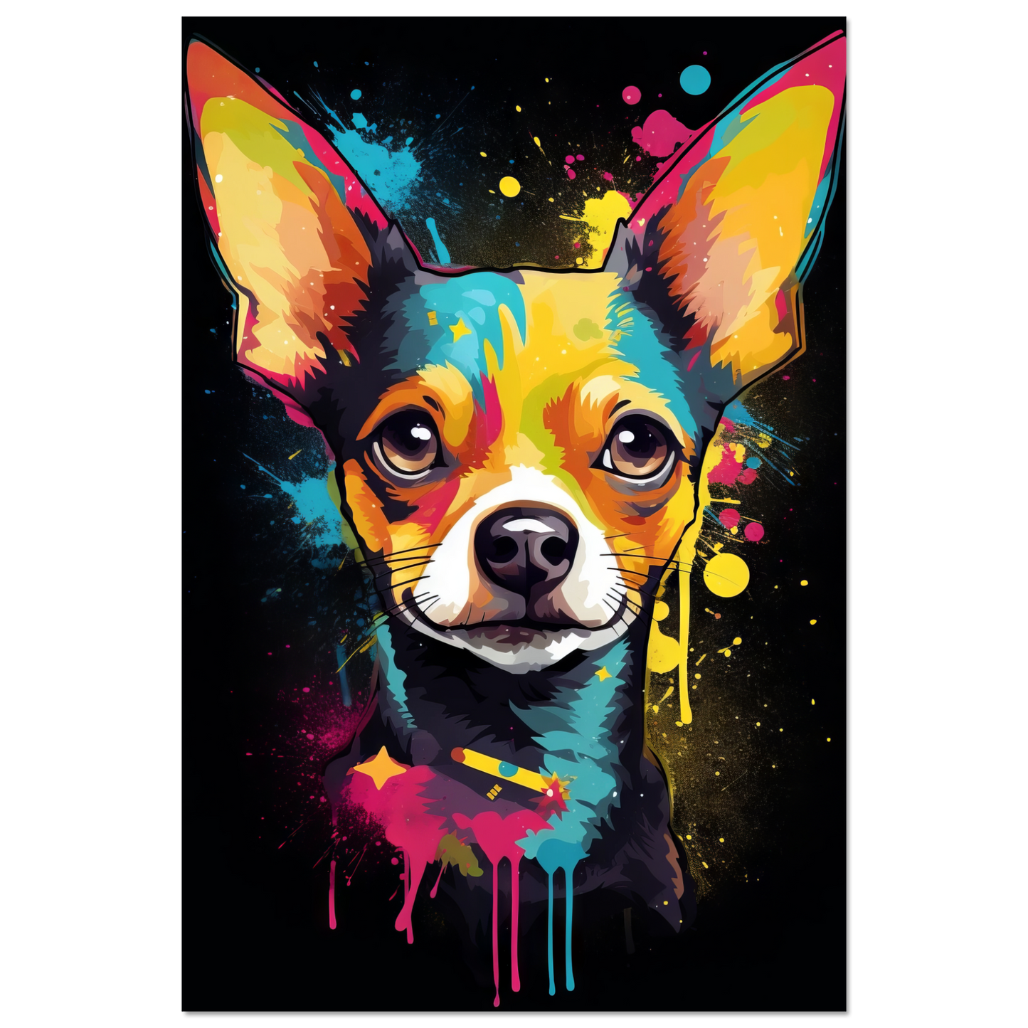 Dog Chihuahua pop art (DOG71)
