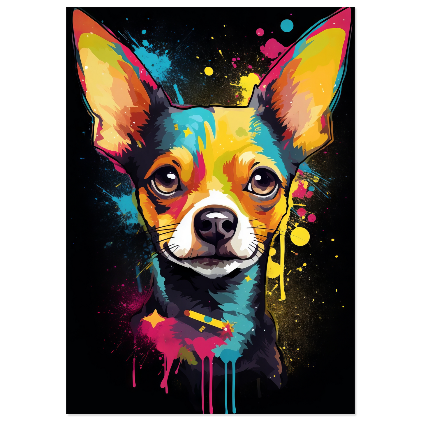 Dog Chihuahua pop art (DOG71)
