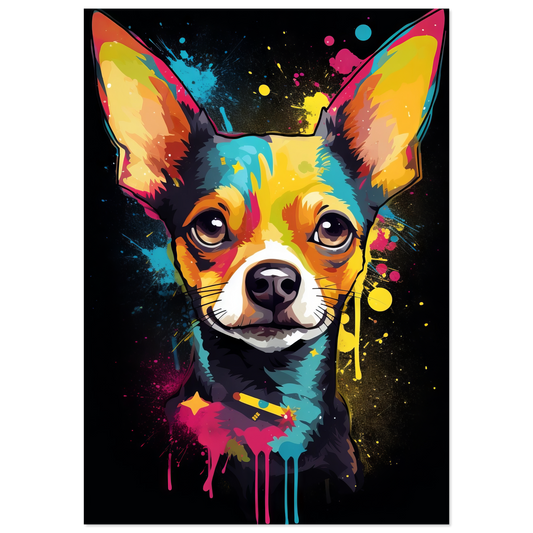 Dog Chihuahua pop art (DOG71)