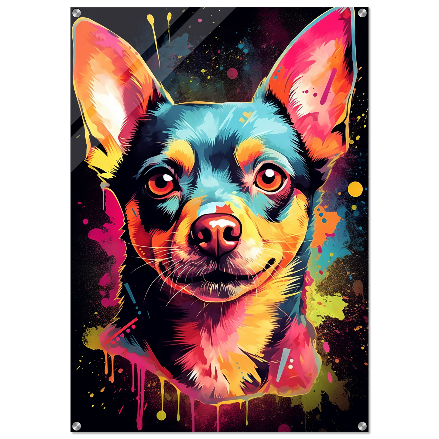 Dog Chihuahua pop art (DOG72)