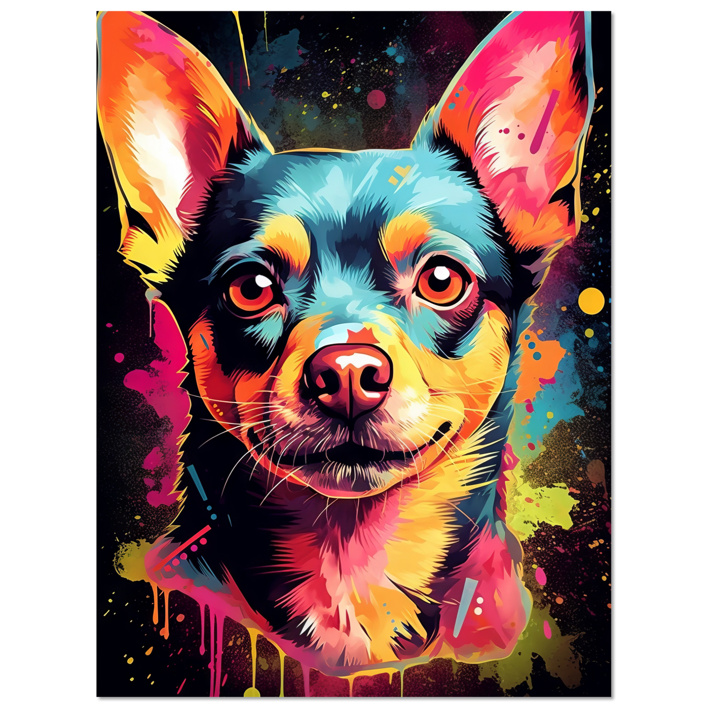 Dog Chihuahua pop art (DOG72)