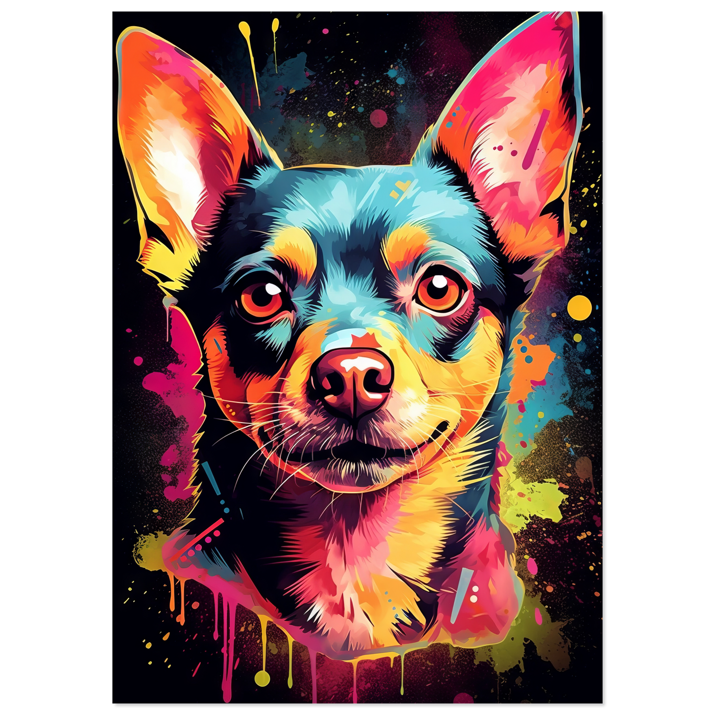 Dog Chihuahua pop art (DOG72)